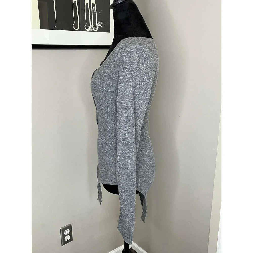 Free People Intimately Dylan Henley Thermal Long Sleeve Bodysuit Grey Small NWOT - Picture 3 of 10